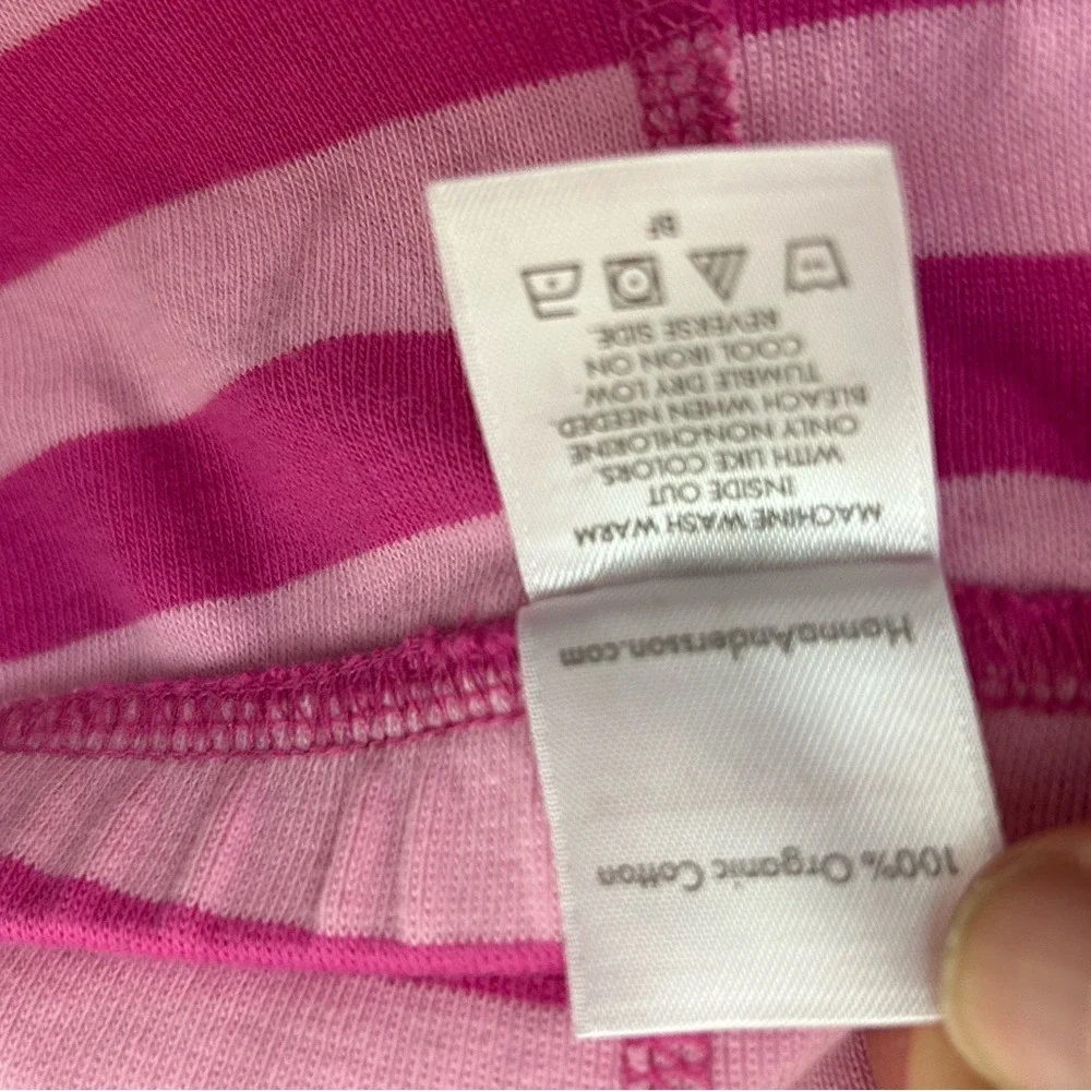 Hanna Andersson Pink‎ Stripe Barbiecore Pajama Pants Girls Large